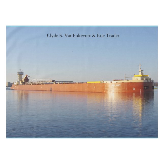 Clyde S. VanEnkevort & Erie Trader tablecloth Tischdecke (Vorderseite (Horizontal))