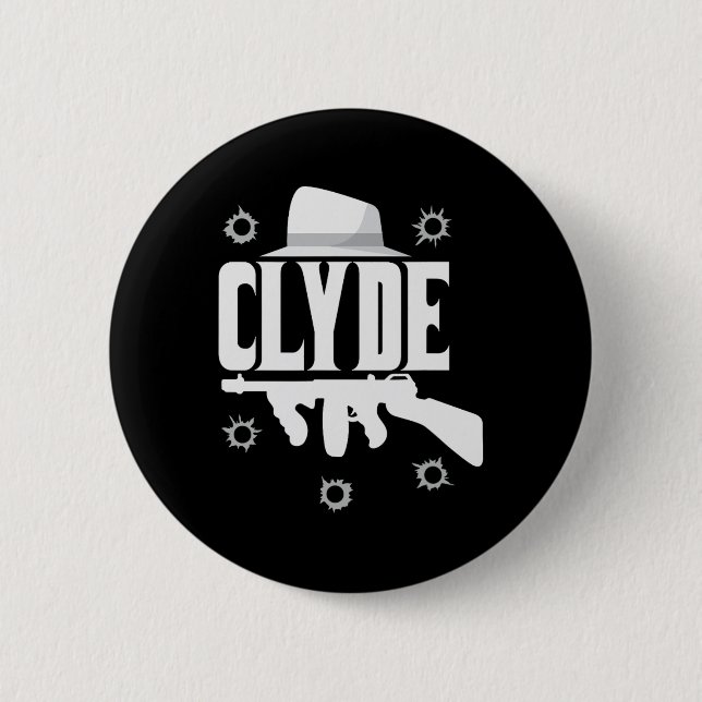 Clyde und Bonnie Halloween Matchaos Costum Button (Vorderseite)