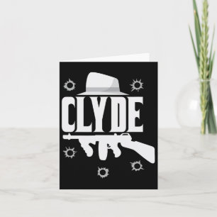 Clyde und Bonnie Halloween passende Paarkostüme Karte