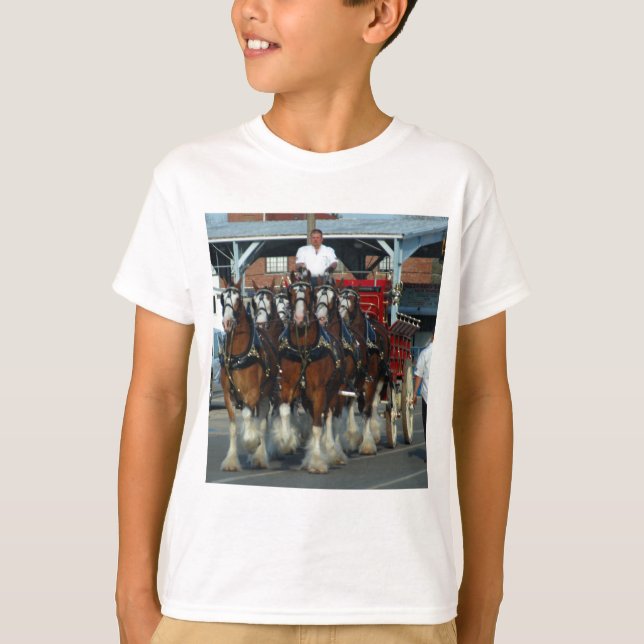 Clydesdale 6 Pferdeanhängevorrichtung T-Shirt (Vorderseite)