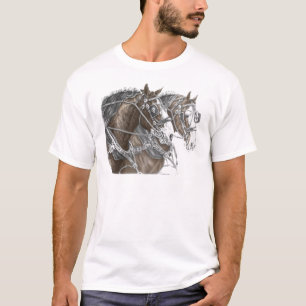 Clydesdale Draft Horse Team T-Shirt