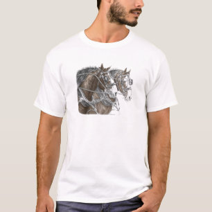 Clydesdale Draft Horse Team T-Shirt