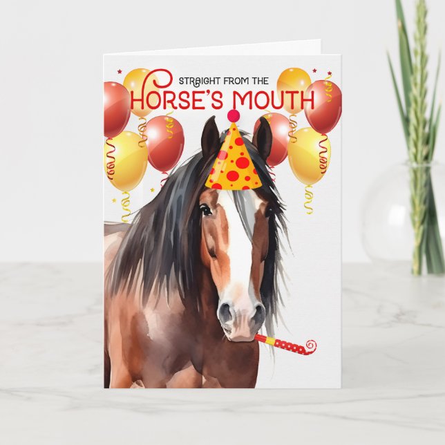 Clydesdale Entwurf Pferd Sonntag Geburtstag Karte (Vorderseite)