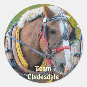 Clydesdale Entwurf PferdeEquine Art Sticker