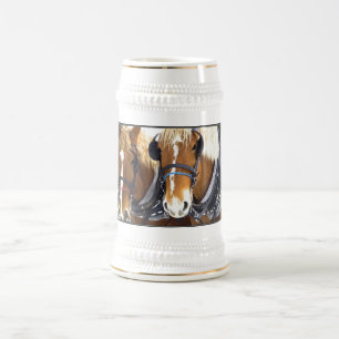 Clydesdale Entwurfs-Pferdebier-Tasse Bierglas
