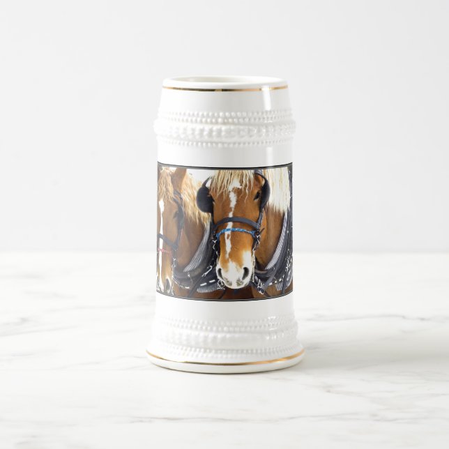 Clydesdale Entwurfs-Pferdebier-Tasse Bierglas (Mittel)