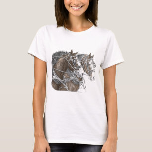 Clydesdale Entwurfs-Pferdeteam T-Shirt