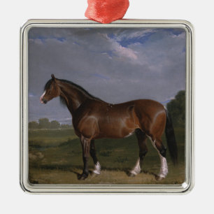 Clydesdale-Hengst (Englisches Vollblutpferd) (Tier Ornament Aus Metall