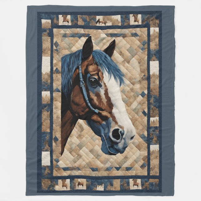 Clydesdale Horse Blanket Fleecedecke (Vorderseite)