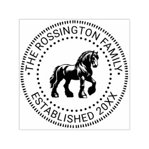 Clydesdale Horse Familienname Datum NT von Permastempel