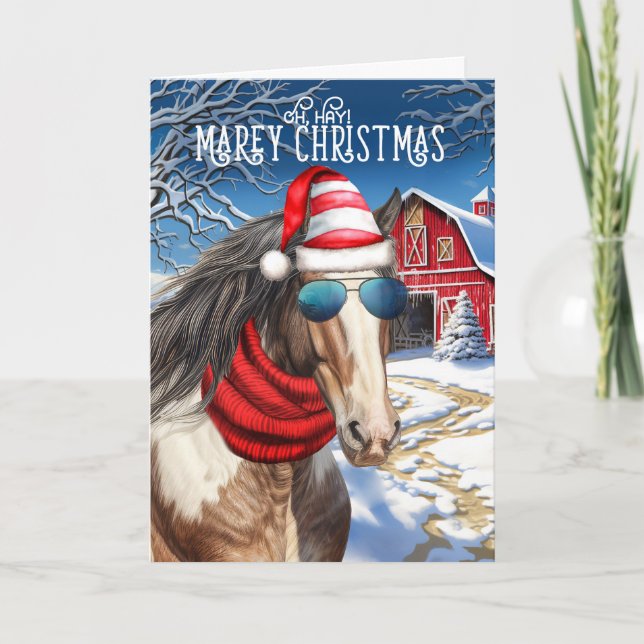 Clydesdale Horse Funny MAREy Weihnachten (Vorderseite)