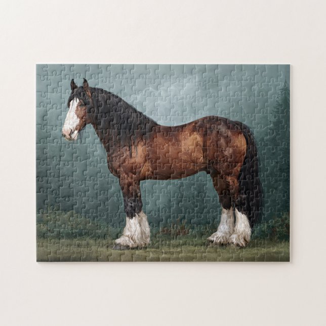 Clydesdale Horse Puzzle (Horizontal)