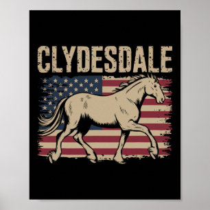 Clydesdale Horse Reiten Poster