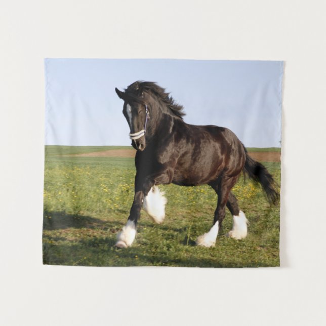 Clydesdale Horse Wandteppich (Vorderseite (Horizontal))