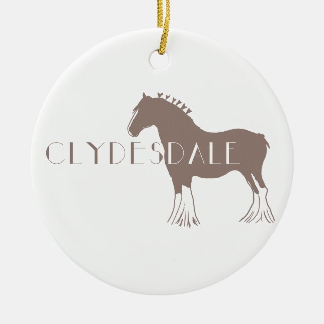 Clydesdale Keramik Ornament (Vorne)
