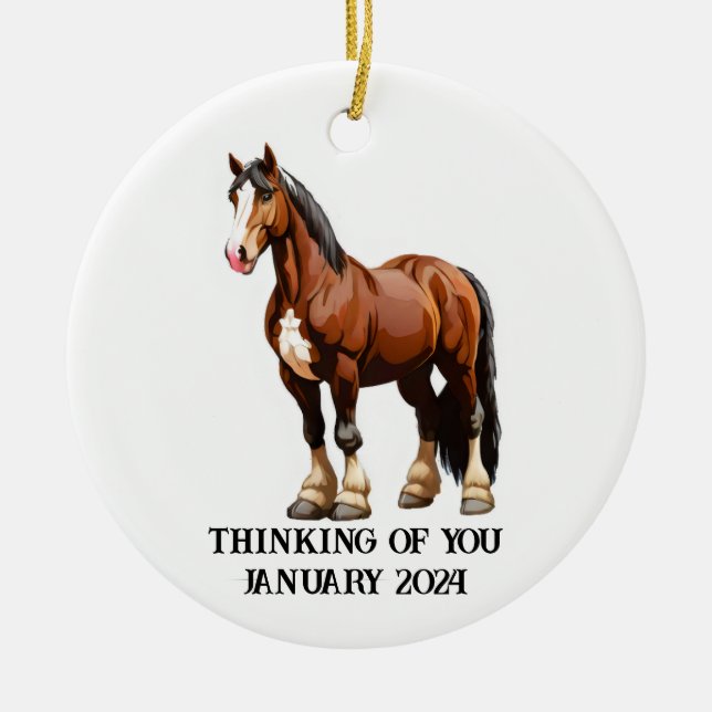 Clydesdale Keramik Ornament (Vorne)