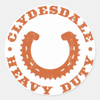 Clydesdale MTB "Heavy Duty"-Aufkleber Runder Aufkleber
