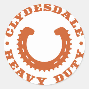 Clydesdale MTB "Heavy Duty"-Aufkleber Runder Aufkleber