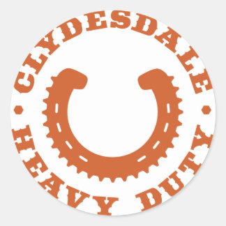 Clydesdale MTB "Heavy Duty"-Aufkleber Runder Aufkleber