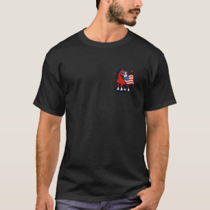 Clydesdale-Pferd 4. Juli Amerikanische Flagge Patr T-Shirt
