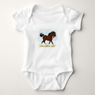 Clydesdale Pferd Baby Strampler