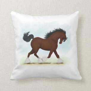 Clydesdale Pferd Kissen