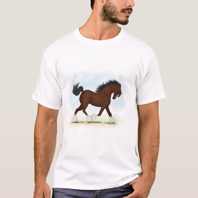 Clydesdale Pferd T-Shirt (Vorderseite)