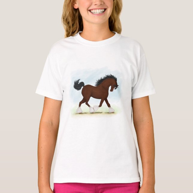 Clydesdale Pferd T-Shirt (Vorderseite)