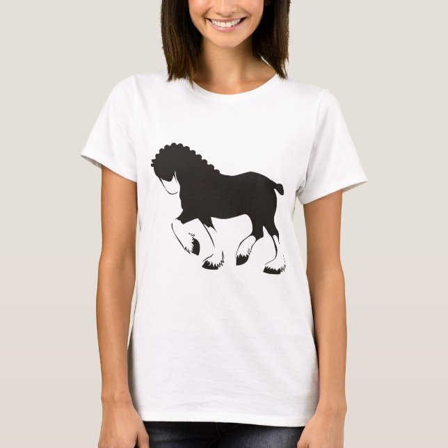Clydesdale Pferd T-Shirt (Vorderseite)