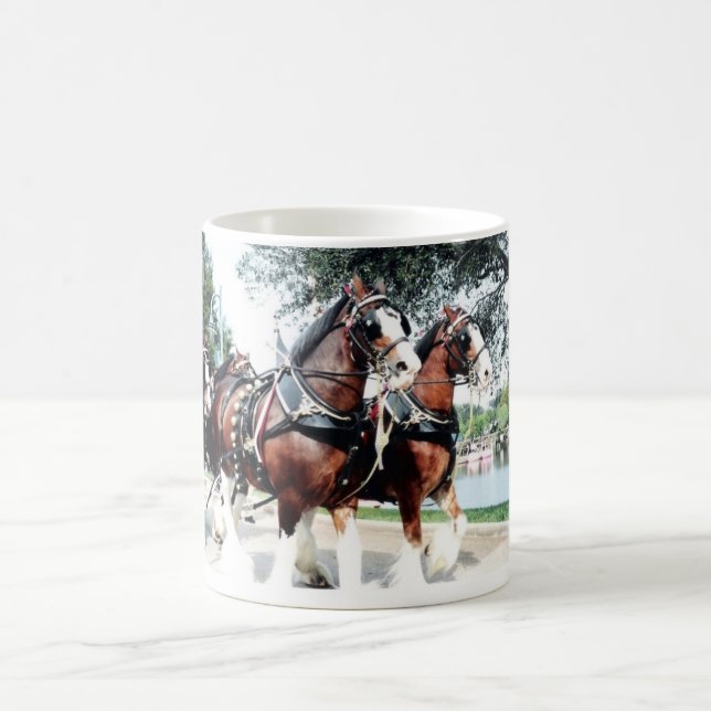 Clydesdale Pferde Tasse (Mittel)