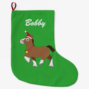 Clydesdale PferdeWeihnachtsmannmütze-Name Großer Weihnachtsstrumpf