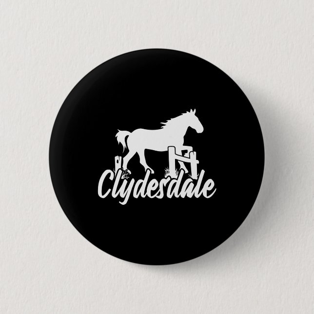 Clydesdale Reitsport Button (Vorderseite)