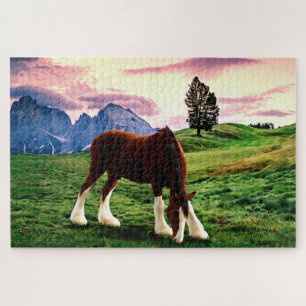 Clydesdale Sonnenuntergang Puzzle