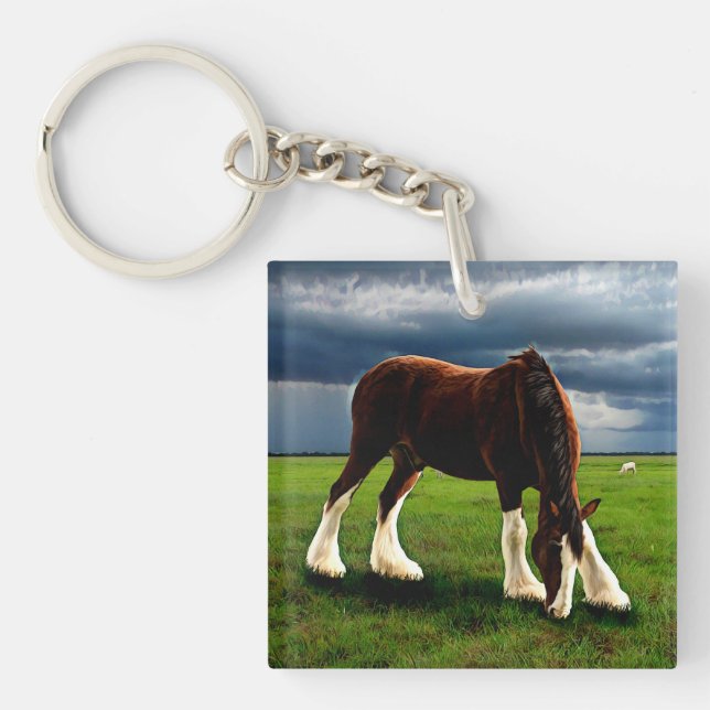 Clydesdale Storm Schlüsselanhänger (Vorderseite)