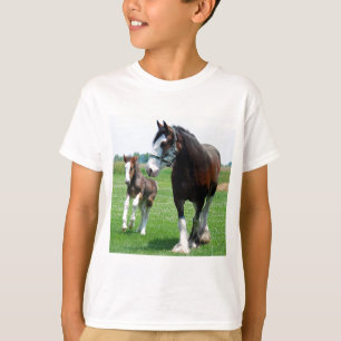 Clydesdale und Stutenfohlen T-Shirt