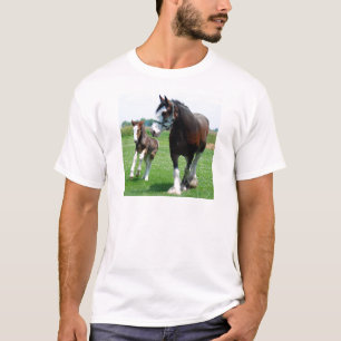 Clydesdale und Stutenfohlen T-Shirt