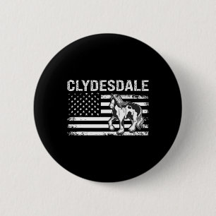 Clydesdale Usa Flagge Reitpferde Frauen Button