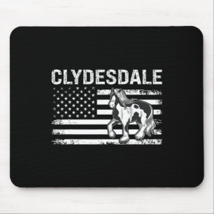 Clydesdale Usa Flagge Reitpferde Frauen Mousepad