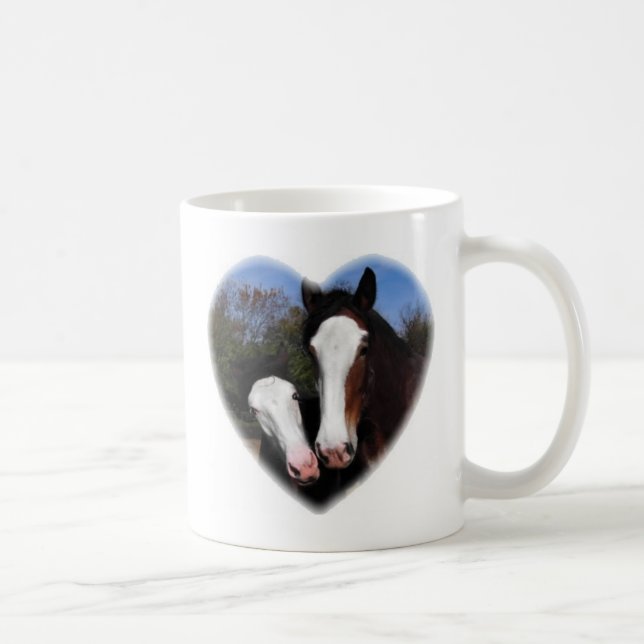 Clydesdales im Herzen Kaffeetasse (Rechts)