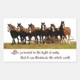 Clydesdales Rechteckiger Aufkleber