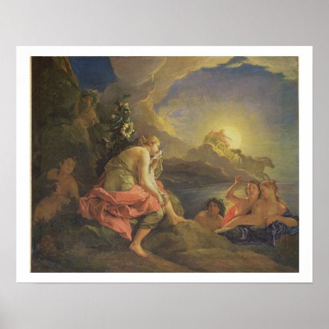 Clytie verwandelt in eine Sonnenblume, 1688 Poster (Vorne)