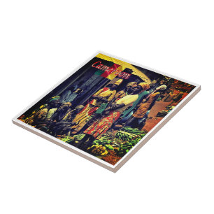 CM016 KAMERUN, Frauen, Afrika, Fliese