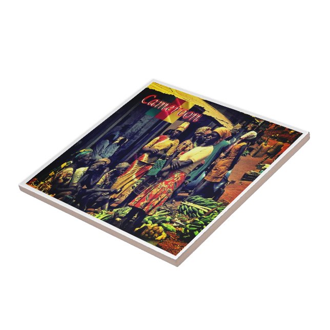 CM016 KAMERUN, Frauen, Afrika, Fliese (Seite)