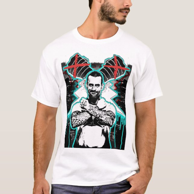 Cm Punk T-ShirtCM PUNK ''X'' (BADART) T-Shirt (Vorderseite)