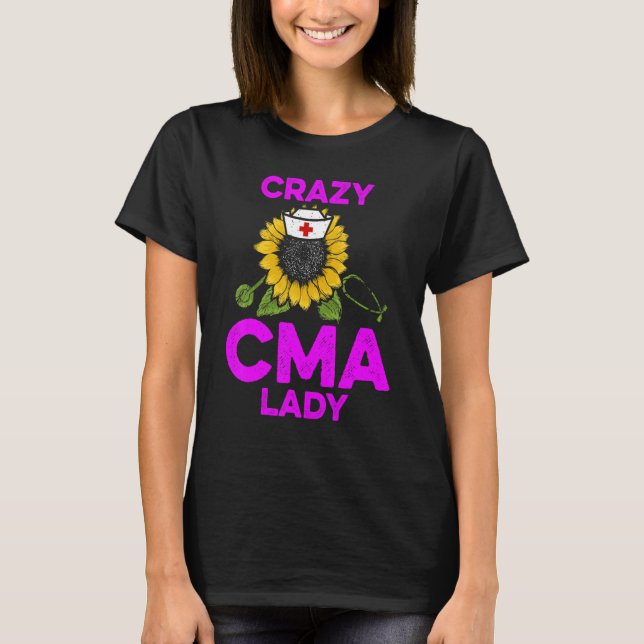 CMA Certified Medical Assistant Lady Assisty Assis T-Shirt (Vorderseite)