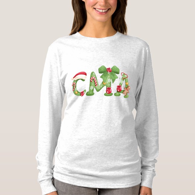 CMA Christmas Sweatshirt | Certified Medical Asst. T-Shirt (Vorderseite)