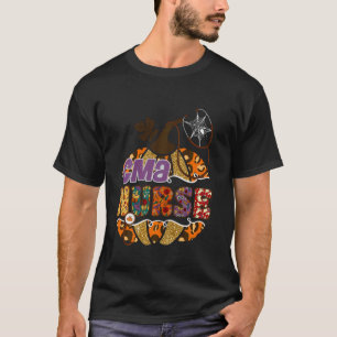 CMA Krankenpfleger Halloween-Kürbis Leopard T-Shirt