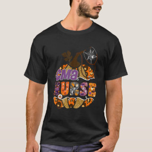 Cma Krankenpfleger Stethoskop Leopard Halloween Kü T-Shirt