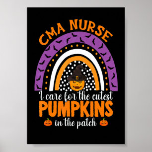 Cma Krankenschwester Süßeste Kürbisse Halloween Re Poster