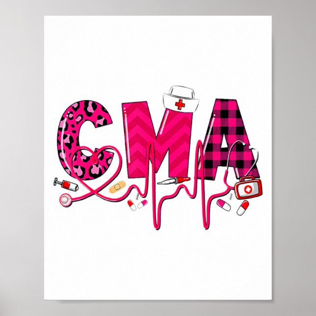 Cma Medical Istant Valentines Day Nursing Valen  Poster (Vorne)